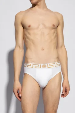 Versace BIAŁY Slipy z logo