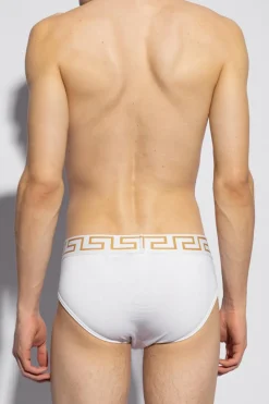 Versace BIAŁY Slipy z logo