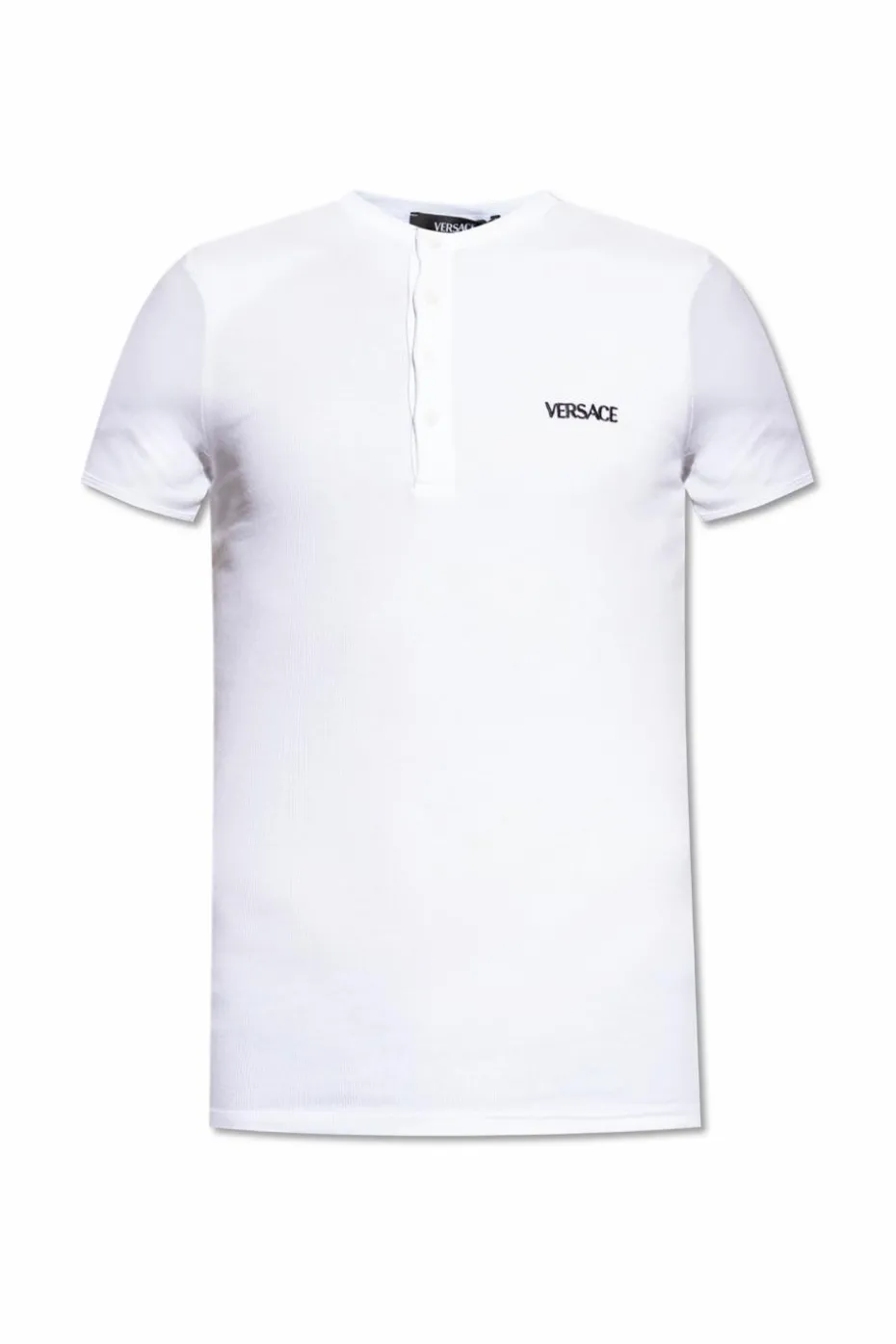 Versace BIAŁY T-shirt z bieliźniany z wyszytym logo