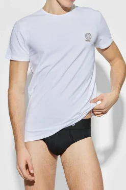 Versace BIAŁY T-shirt z logo