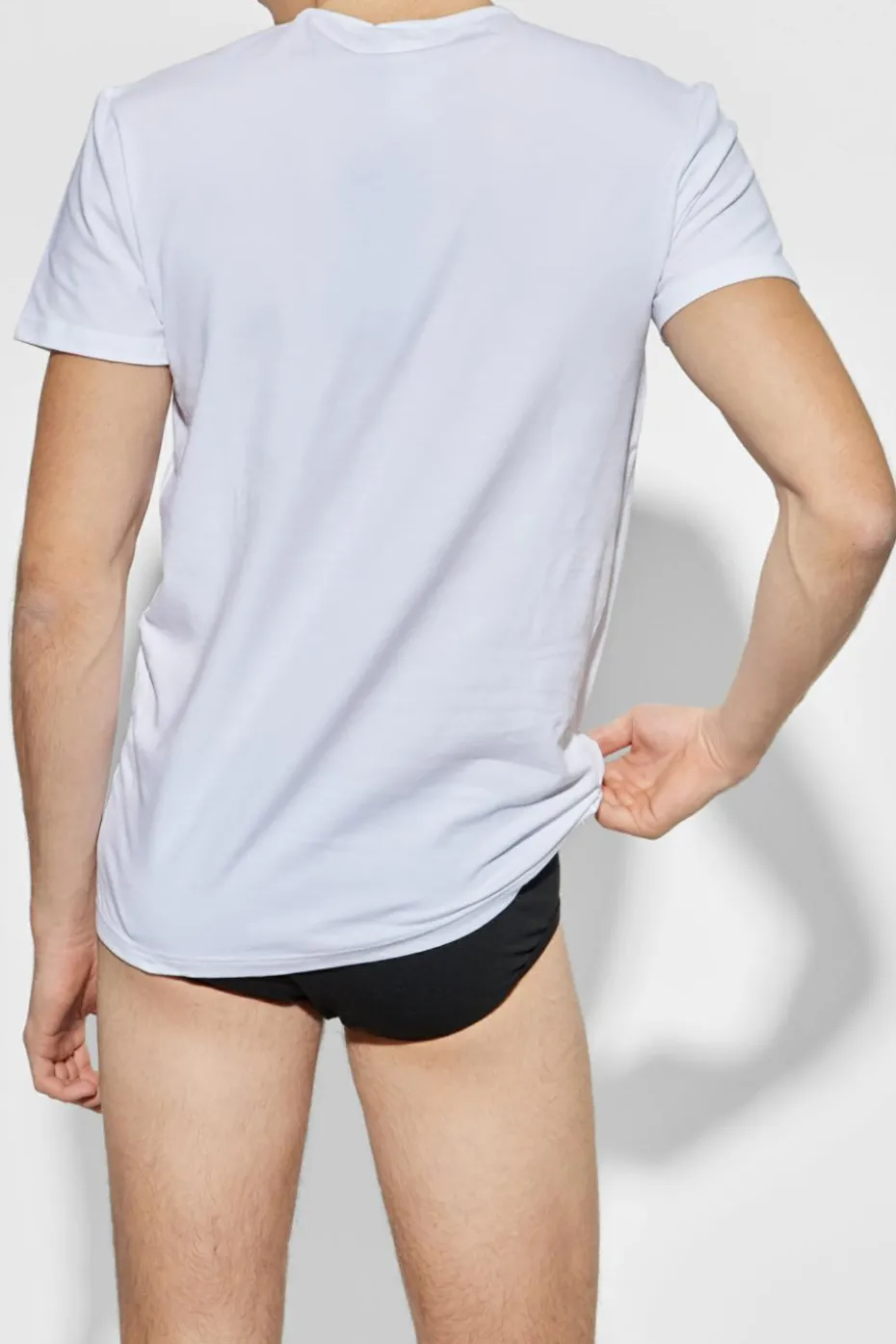 Versace BIAŁY T-shirt z logo