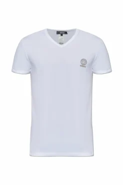 Versace BIAŁY T-shirt z logo