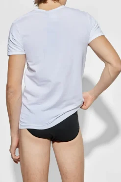 Versace BIAŁY T-shirt z logo