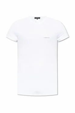 Versace BIAŁY T-shirt z logo