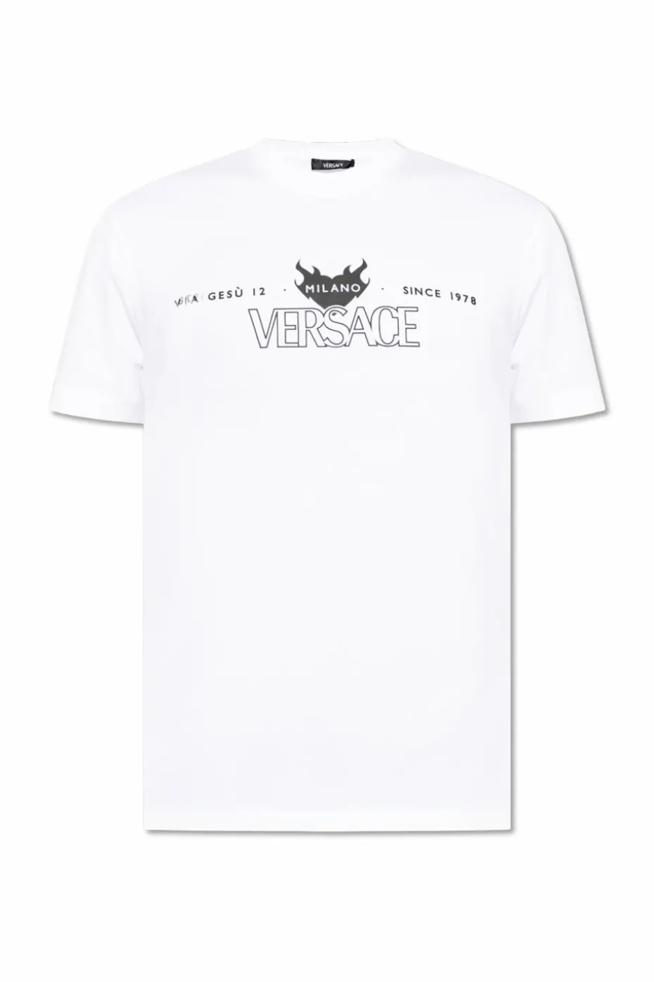 Versace BIAŁY T-shirt z nadrukiem