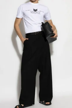 Versace BIAŁY T-shirt z nadrukiem