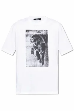 Versace BIAŁY T-shirt z nadrukiem