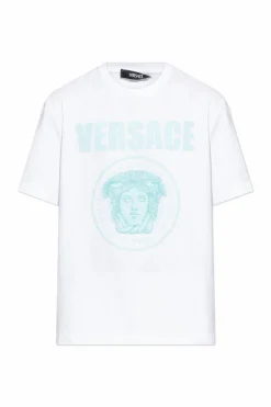 Versace BIAŁY T-shirt z nadrukiem