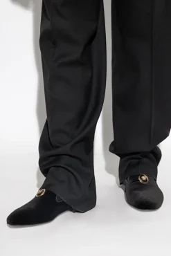 Versace CZARNY Aksamitne buty