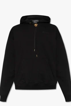 Versace CZARNY Bawełniana bluza z kapturem