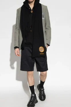 Versace CZARNY Bawełniana bluza z kapturem
