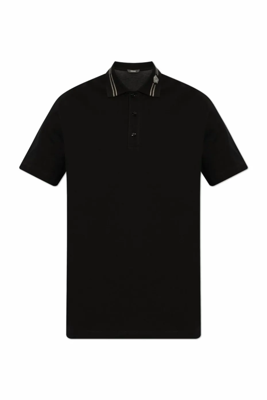 Versace CZARNY Bawełniane polo