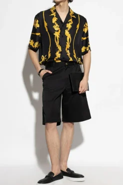 Versace CZARNY Bawełniane szorty