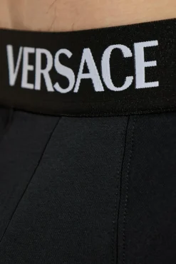 Versace CZARNY Bawełniane bokserki z logo