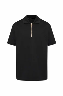 Versace CZARNY Bawełniane polo