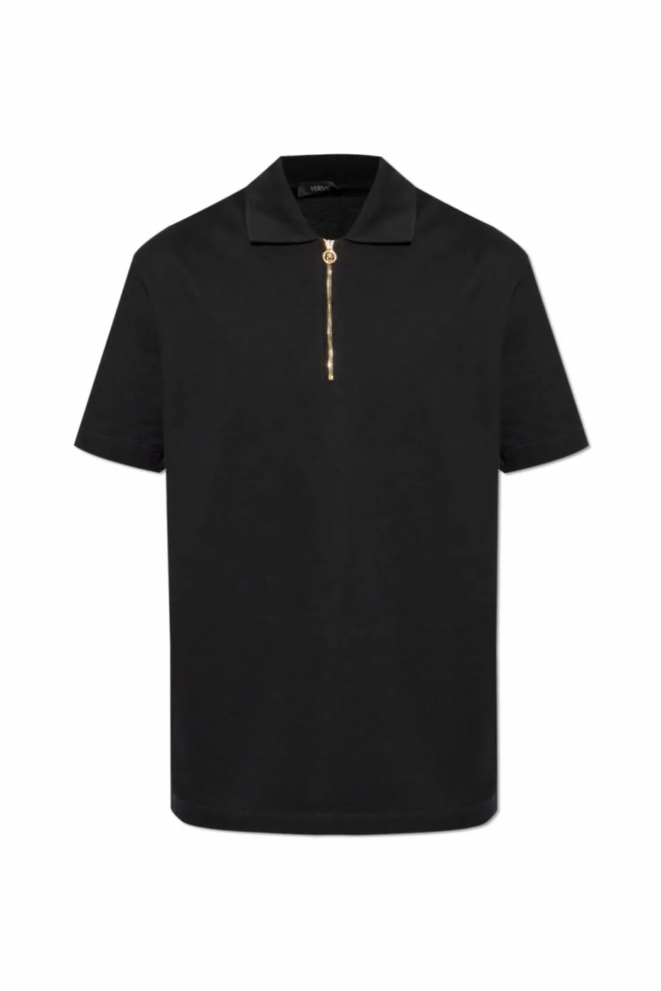 Versace CZARNY Bawełniane polo