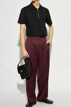Versace CZARNY Bawełniane polo