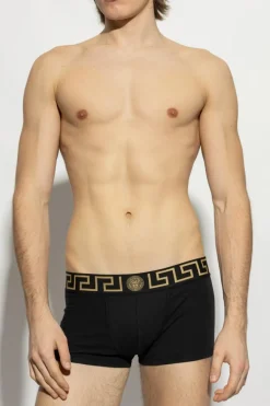 Versace CZARNY Bawełniane bokserki
