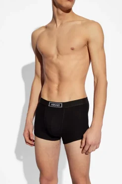 Versace CZARNY Bawełniane bokserki