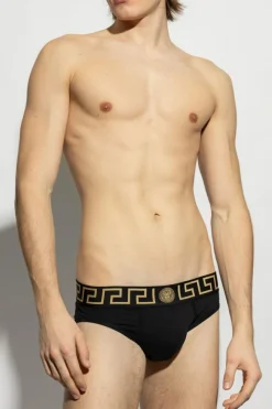 Versace CZARNY Bawełniane slipy