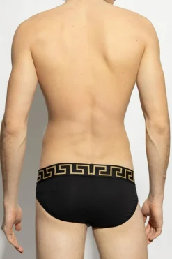 Versace CZARNY Bawełniane slipy