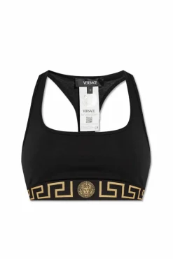 Versace CZARNY Bawełniany biustonosz