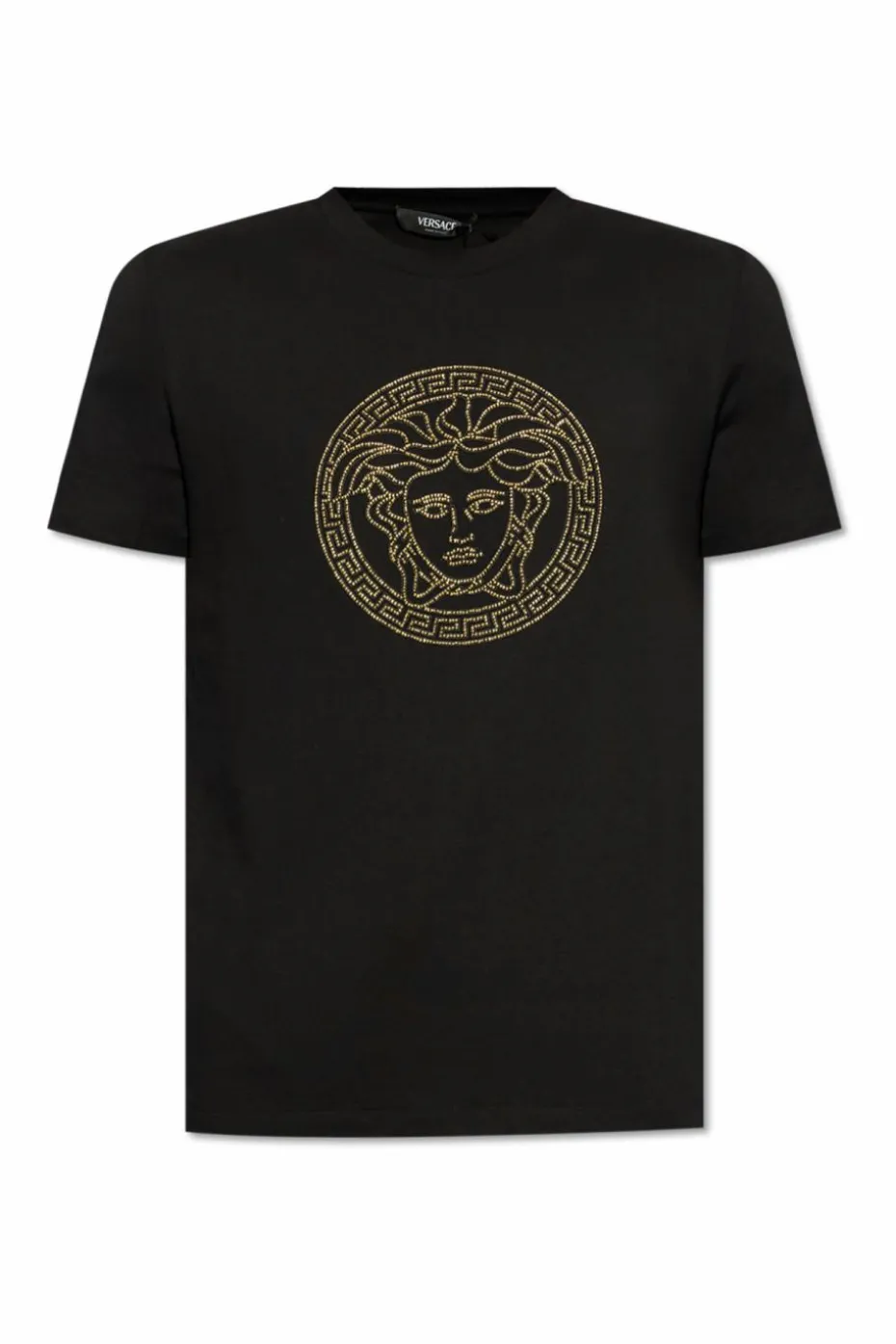 Versace CZARNY Bawełniany t-shirt