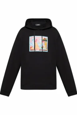 Versace CZARNY Bluza z kapturem
