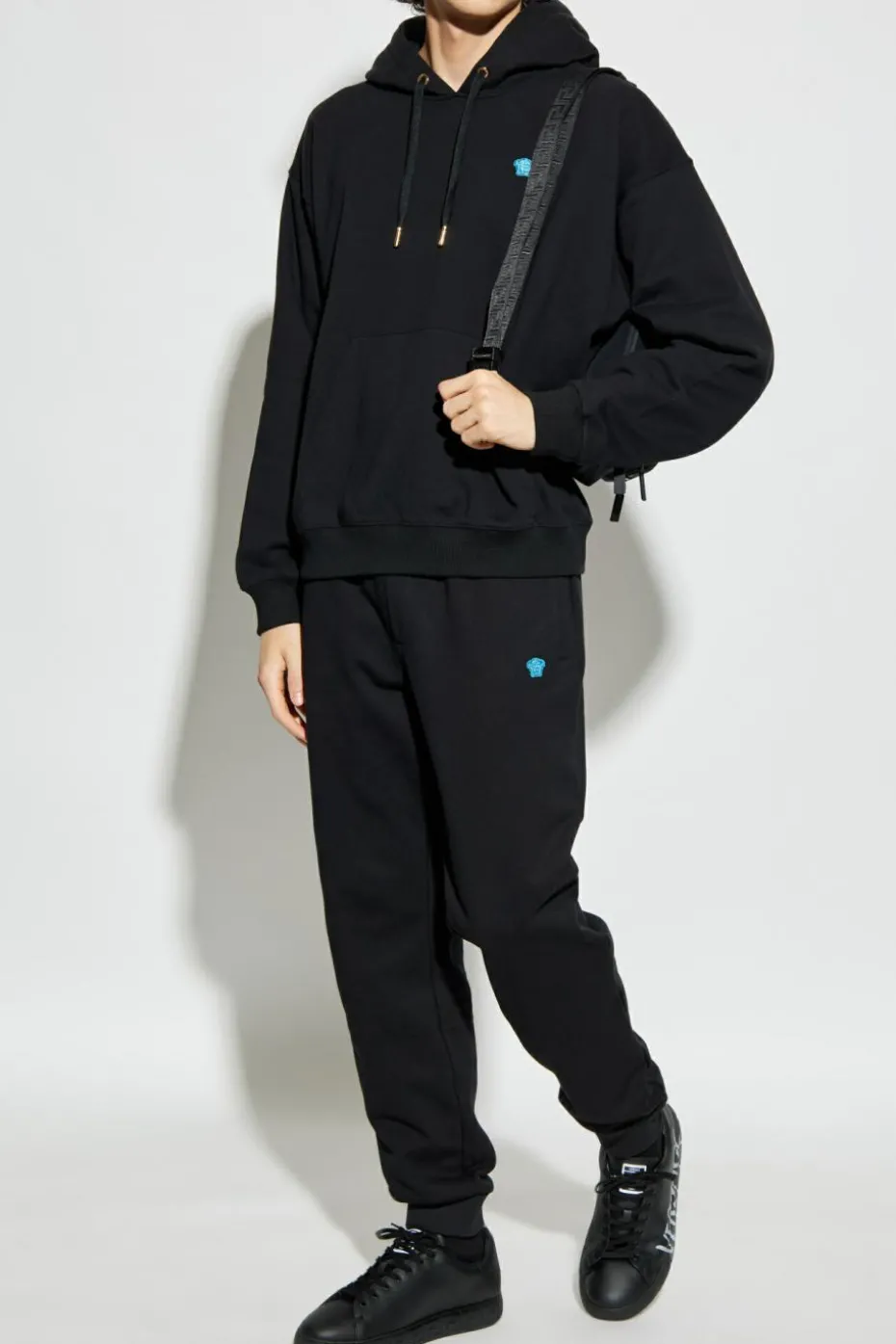 Versace CZARNY Bluza z kapturem