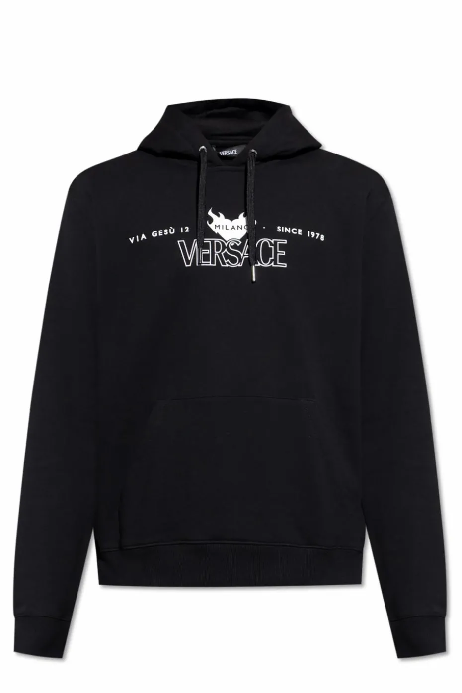 Versace CZARNY Bluza z kapturem