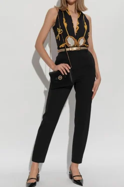Versace CZARNY Body ze wzorem