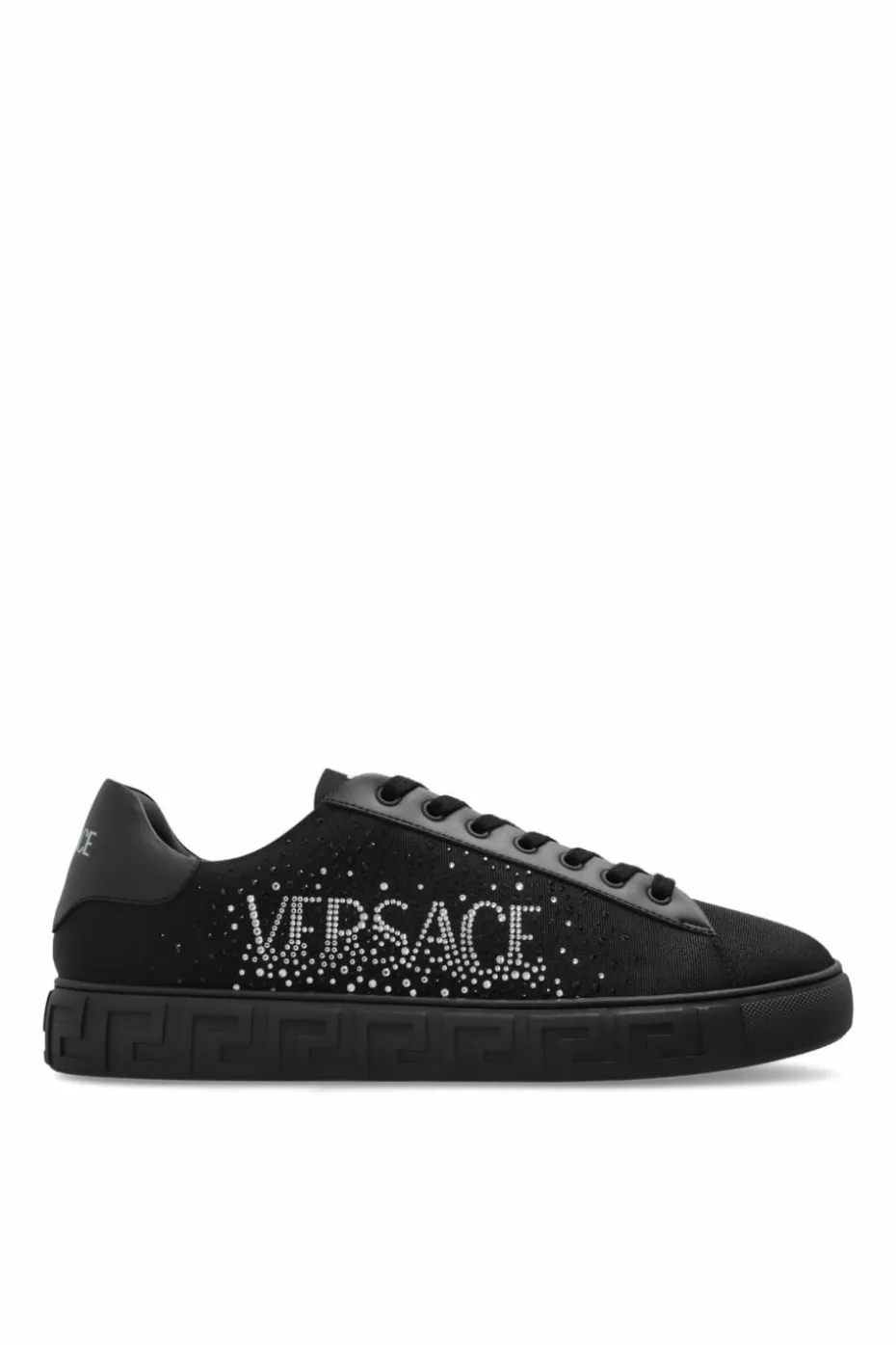 Versace CZARNY Buty sportowe z połyskującymi aplikacjami