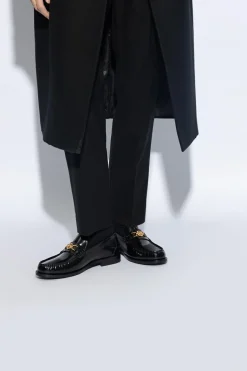 Versace CZARNY Buty typu ‘loafers’ z aplikacją