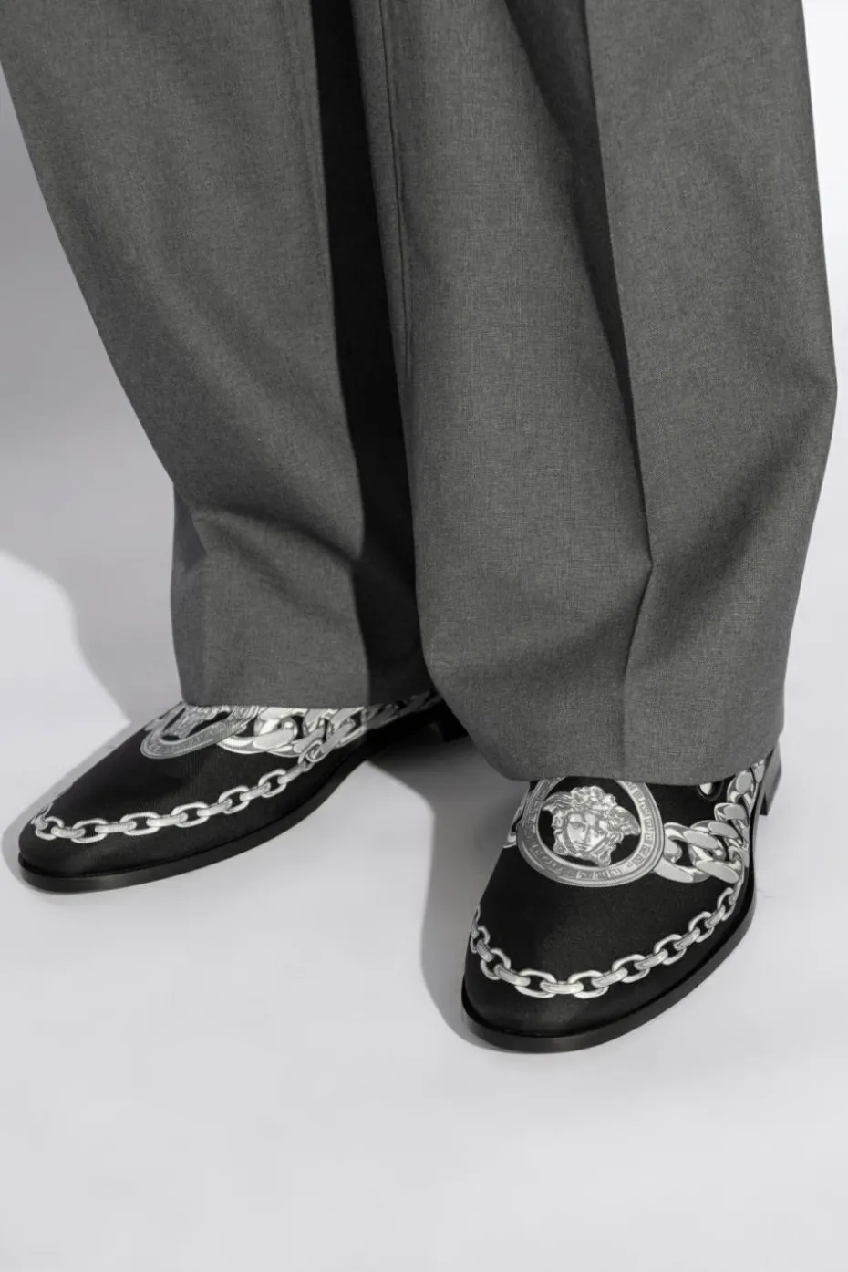 Versace CZARNY Buty z nadrukiem