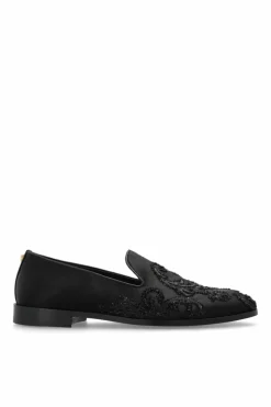 Versace CZARNY Buty ze wzorem `Barocco`