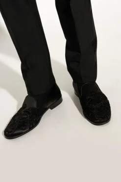 Versace CZARNY Buty ze wzorem `Barocco`