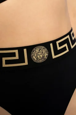 Versace CZARNY Dół od kostiumu kąpielowego