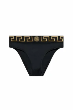 Versace CZARNY Dół od kostiumu kąpielowego