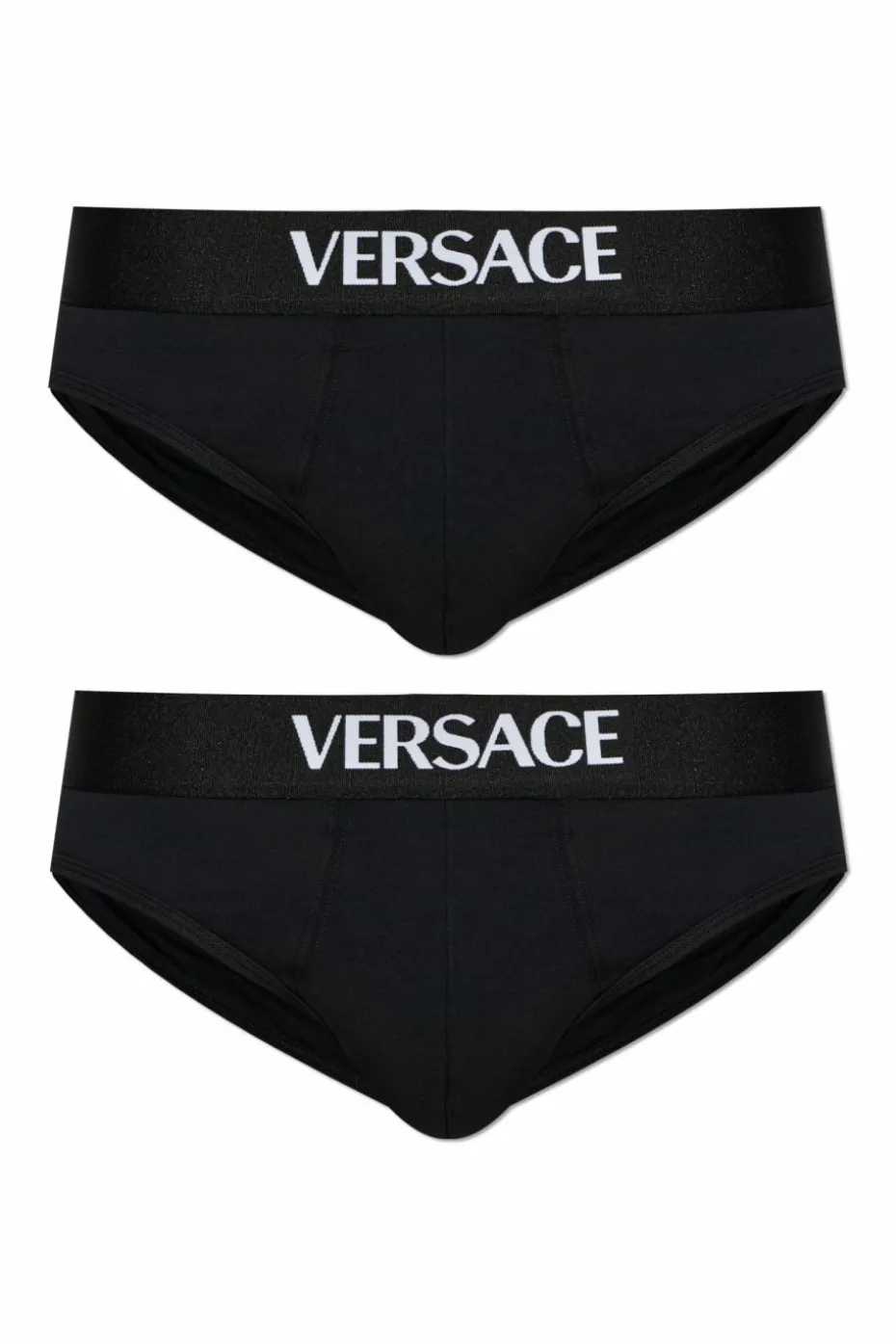 Versace CZARNY Dwupak bawełnianych slipów