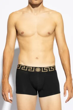Versace CZARNY Dwupak bokserek z logo