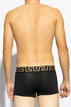 Versace CZARNY Dwupak bokserek z logo