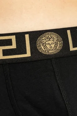 Versace CZARNY Dwupak bokserek z logo