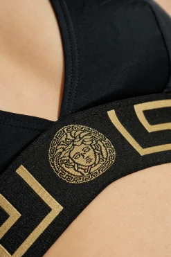 Versace CZARNY Góra od kostiumu kąpielowego