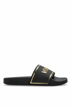 Versace CZARNY Gumowe klapki