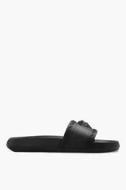 Versace CZARNY Gumowe klapki