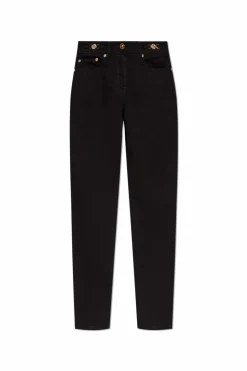 Versace CZARNY Jeansy ze zwężanymi nogawkami
