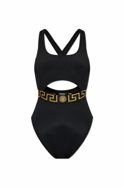 Versace CZARNY Jednoczęściowy kostium kąpielowy