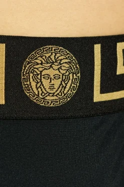 Versace CZARNY Jednoczęściowy kostium kąpielowy