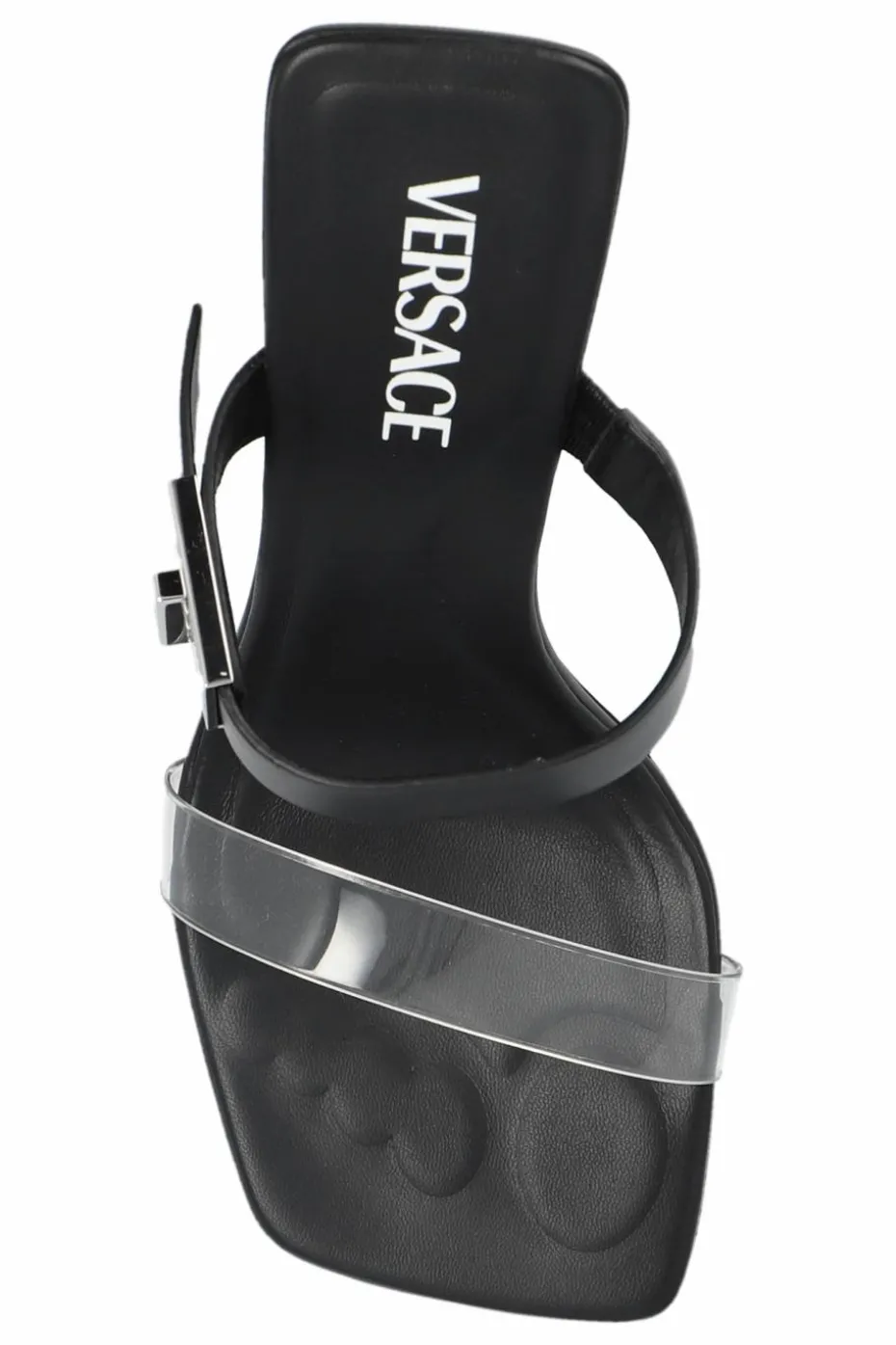 Versace CZARNY Klapki na obcasie