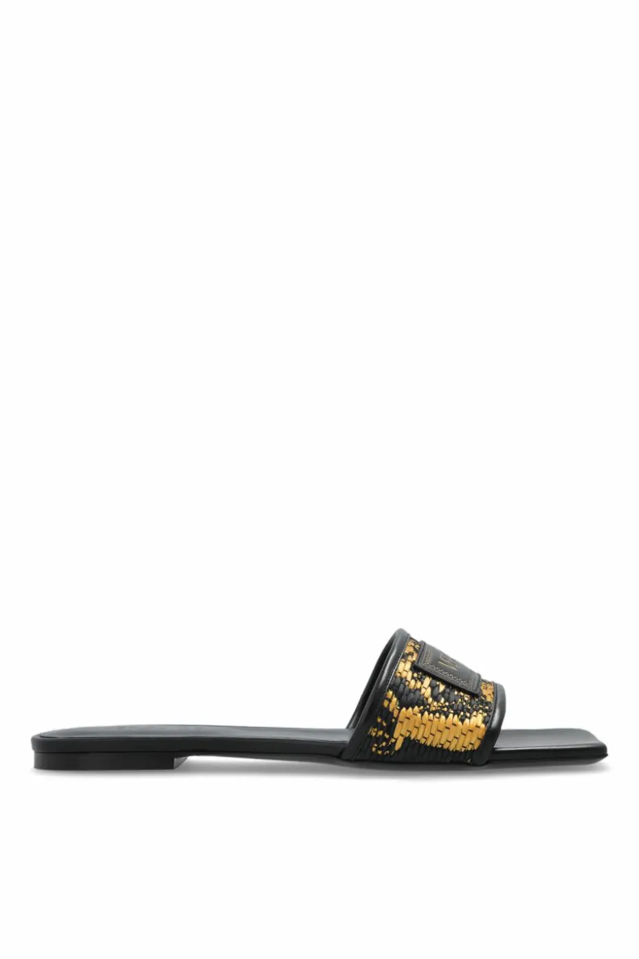 Versace CZARNY Klapki z logo